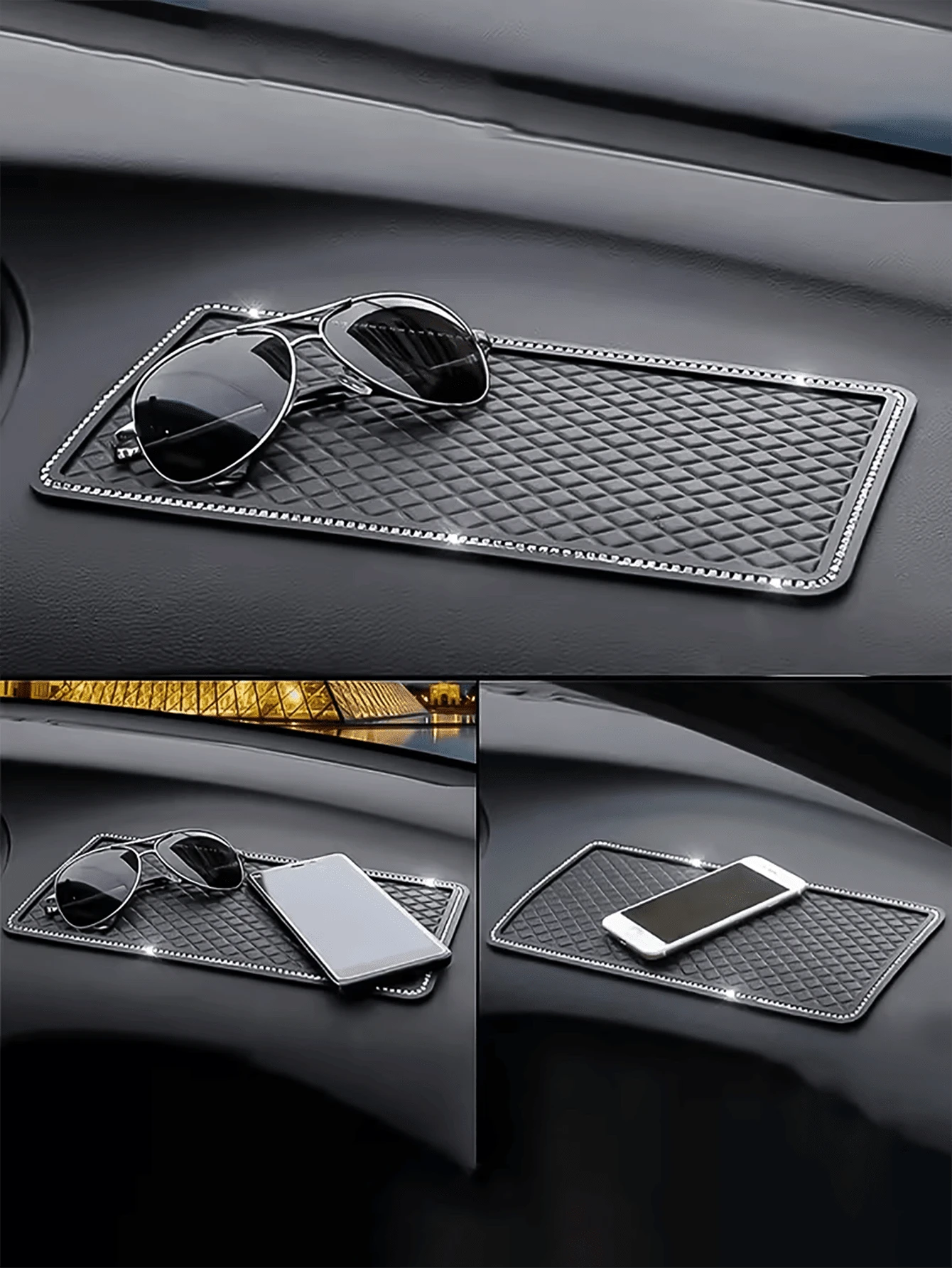 Car Storage Pad, Silicone Heat-Resistant Phone Pad, Stable Storage Pad, Heat-Resistant Stable Storage Pad, Suitable For Storing Phones, Glasses And Other Small Items, Washable, Universal Installation