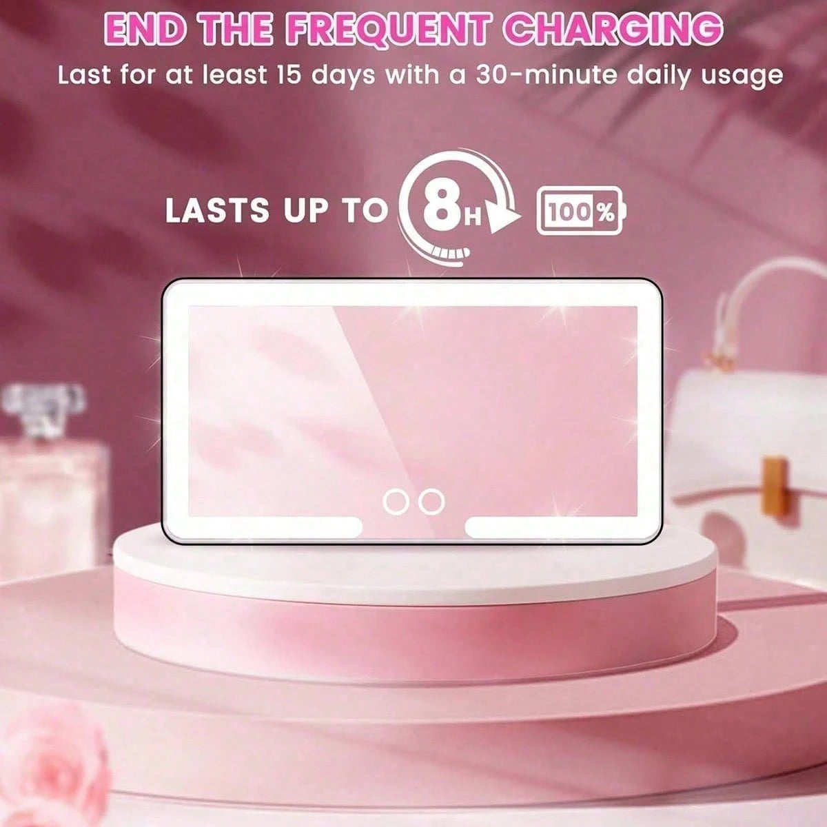 Car Sun Visor Makeup Mirror, LED Light Makeup Mirror, Smart Touch Car Makeup Mirror, 3 Light Modes And 60 LEDs- Rechargeable And Dimmable Touch Control- Perfect For Makeup Anytime, Anywhere