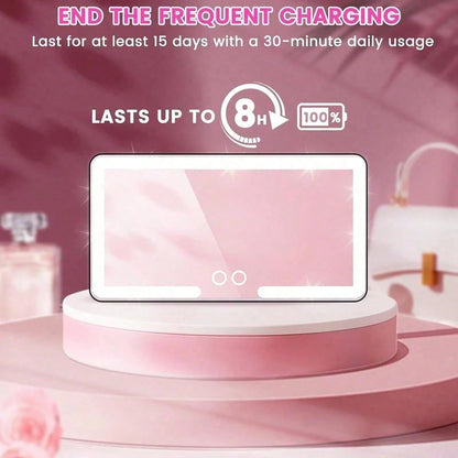Car Sun Visor Makeup Mirror, LED Light Makeup Mirror, Smart Touch Car Makeup Mirror, 3 Light Modes And 60 LEDs- Rechargeable And Dimmable Touch Control- Perfect For Makeup Anytime, Anywhere
