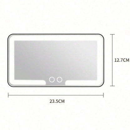 Car Sun Visor Makeup Mirror, LED Light Makeup Mirror, Smart Touch Car Makeup Mirror, 3 Light Modes And 60 LEDs- Rechargeable And Dimmable Touch Control- Perfect For Makeup Anytime, Anywhere