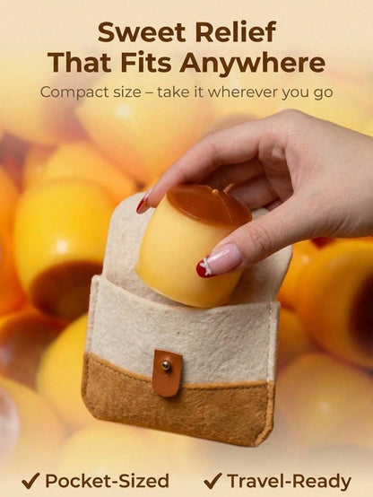 Caramel Pudding Stress Ball Squishy Crunchy Bead Filled Non Rebound Handmade Taba ASMR Anxiety Relief For Adults Party Favor Squeeze Toy Cute Realistic Food Soft Sticky Silicone Dessert