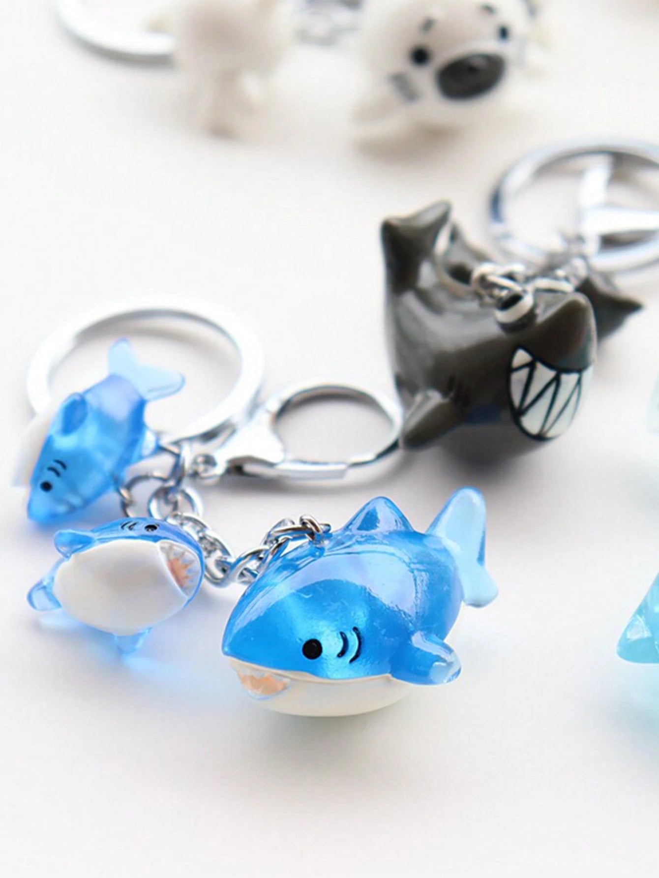 Cartoon 3D Glow-In-The-Dark Sea Lion Keychain Set- Cute Decorative Pendant Ocean Theme Bag Charm, Cute Sea Lion Bag Charm, Cute Seal Bag Charm