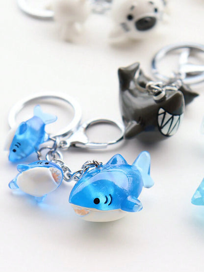 Cartoon 3D Glow-In-The-Dark Sea Lion Keychain Set- Cute Decorative Pendant Ocean Theme Bag Charm, Cute Sea Lion Bag Charm, Cute Seal Bag Charm