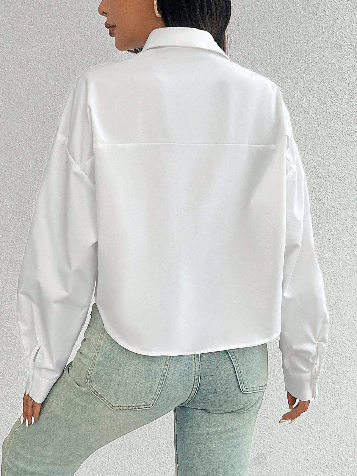 Casual Versatile Fashion Long Sleeve Single Breasted Turndown Collar Striped Women Shirt, Random Floral Pattern Fall Cloth For Women