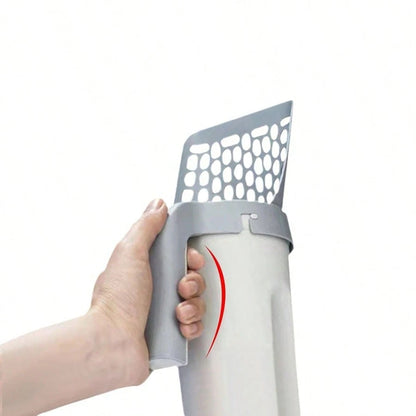 Cat Litter Sceoper With Holder, Cat Litter Shovel With Refill 45 Bags(3 Boxes Of 15 Bags! Large Capacity Cat Scooper Portable Shovel Breeze Pellet Litter