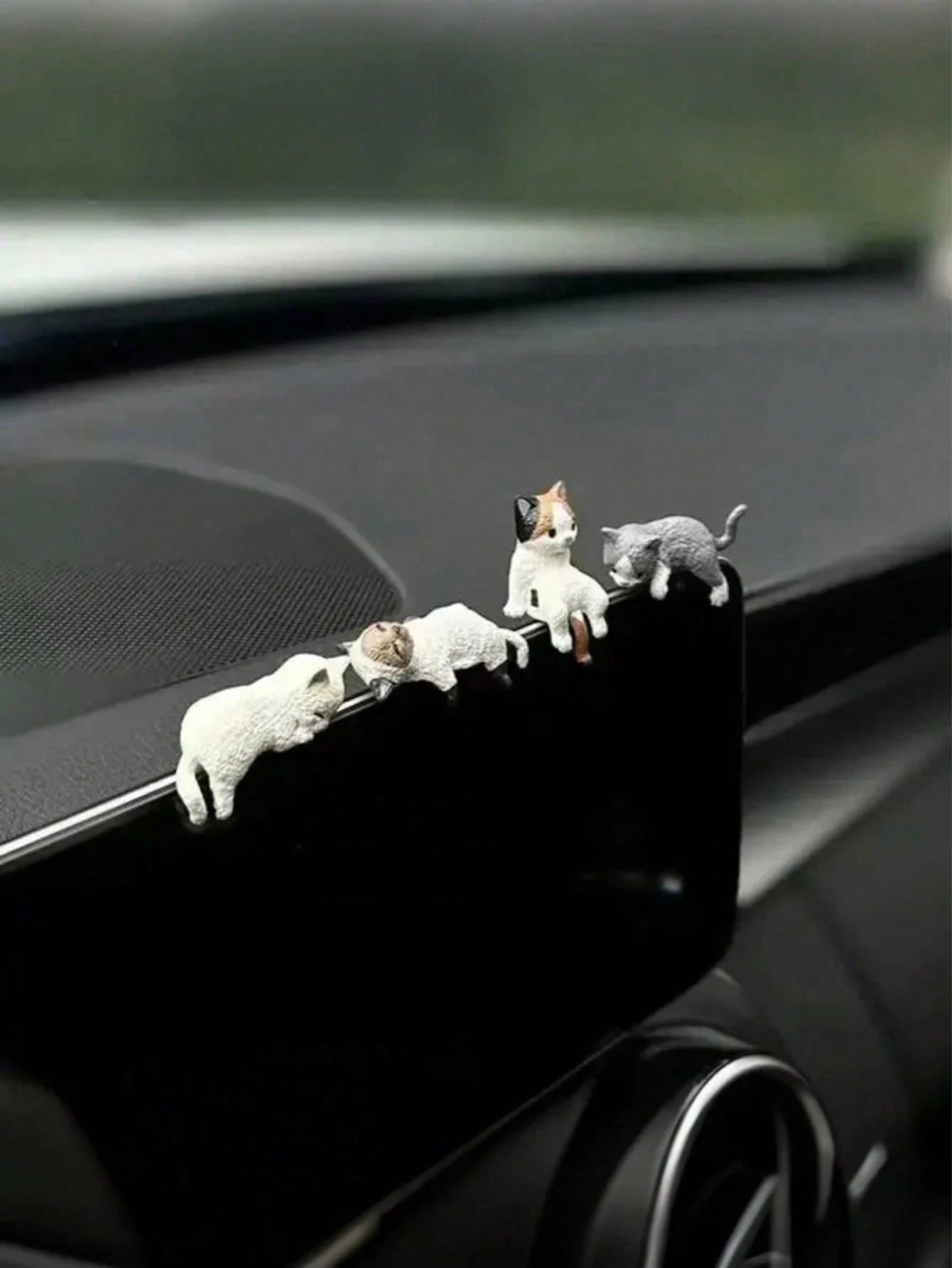 Cat-Themed Car Accessories- Aquarium Cat Sculpture, Dashboard Display, Side Window Doll, And Other Cute Car Interior Decorations- Must-Have For Any Car Owner!