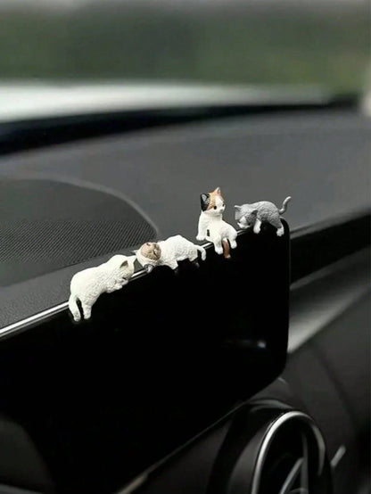 Cat-Themed Car Accessories- Aquarium Cat Sculpture, Dashboard Display, Side Window Doll, And Other Cute Car Interior Decorations- Must-Have For Any Car Owner!