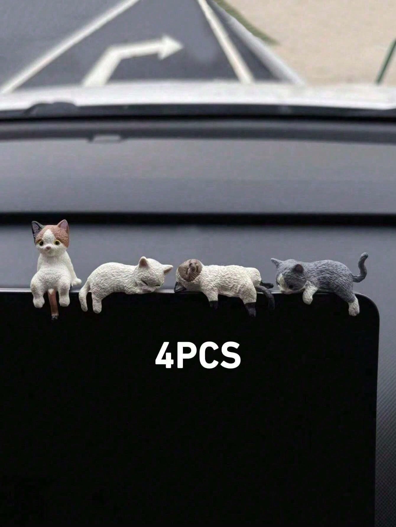 Cat-Themed Car Accessories- Aquarium Cat Sculpture, Dashboard Display, Side Window Doll, And Other Cute Car Interior Decorations- Must-Have For Any Car Owner!