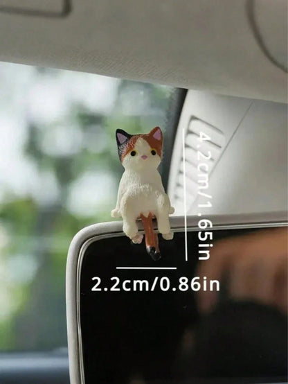 Cat-Themed Car Accessories- Aquarium Cat Sculpture, Dashboard Display, Side Window Doll, And Other Cute Car Interior Decorations- Must-Have For Any Car Owner!