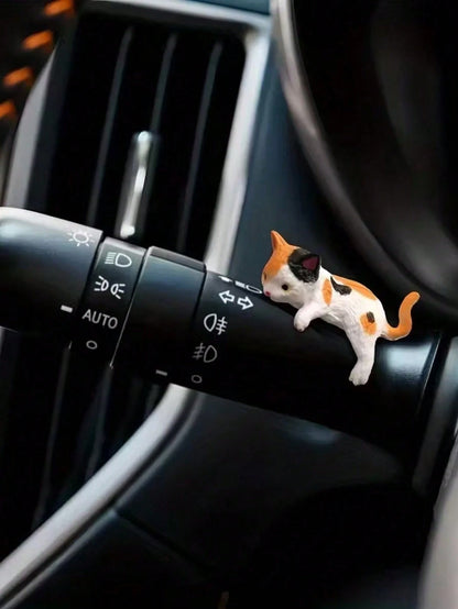 Cat-Themed Car Accessories- Aquarium Cat Sculpture, Dashboard Display, Side Window Doll, And Other Cute Car Interior Decorations- Must-Have For Any Car Owner!
