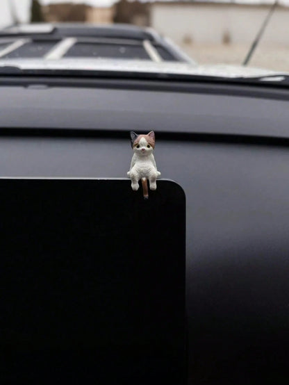 Cat-Themed Car Accessories- Aquarium Cat Sculpture, Dashboard Display, Side Window Doll, And Other Cute Car Interior Decorations- Must-Have For Any Car Owner!