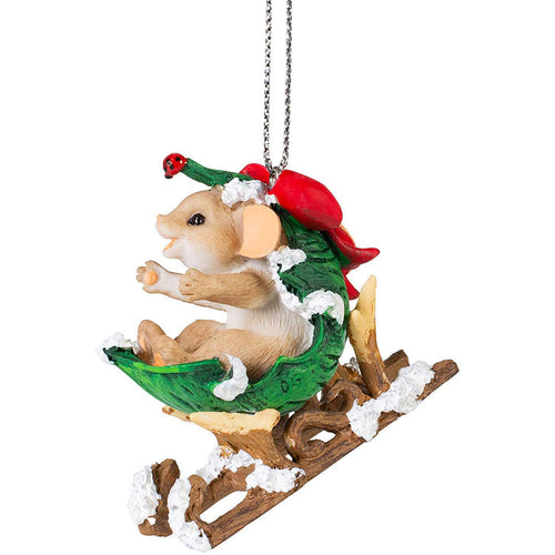 Charming Tails - Leaf Sled Ornament