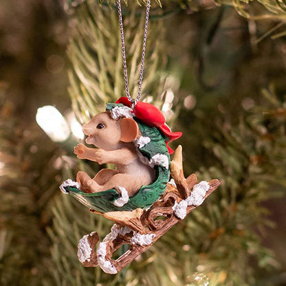 Charming Tails - Leaf Sled Ornament