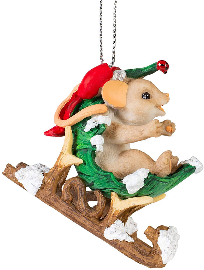 Charming Tails - Leaf Sled Ornament