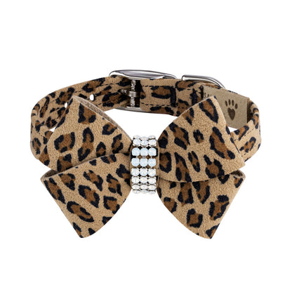 Cheetah Pearl Giltmore Nouveau Bow 1/2" Collar
