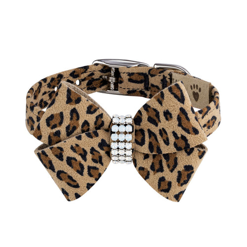 Cheetah Pearl Giltmore Nouveau Bow 1/2" Collar