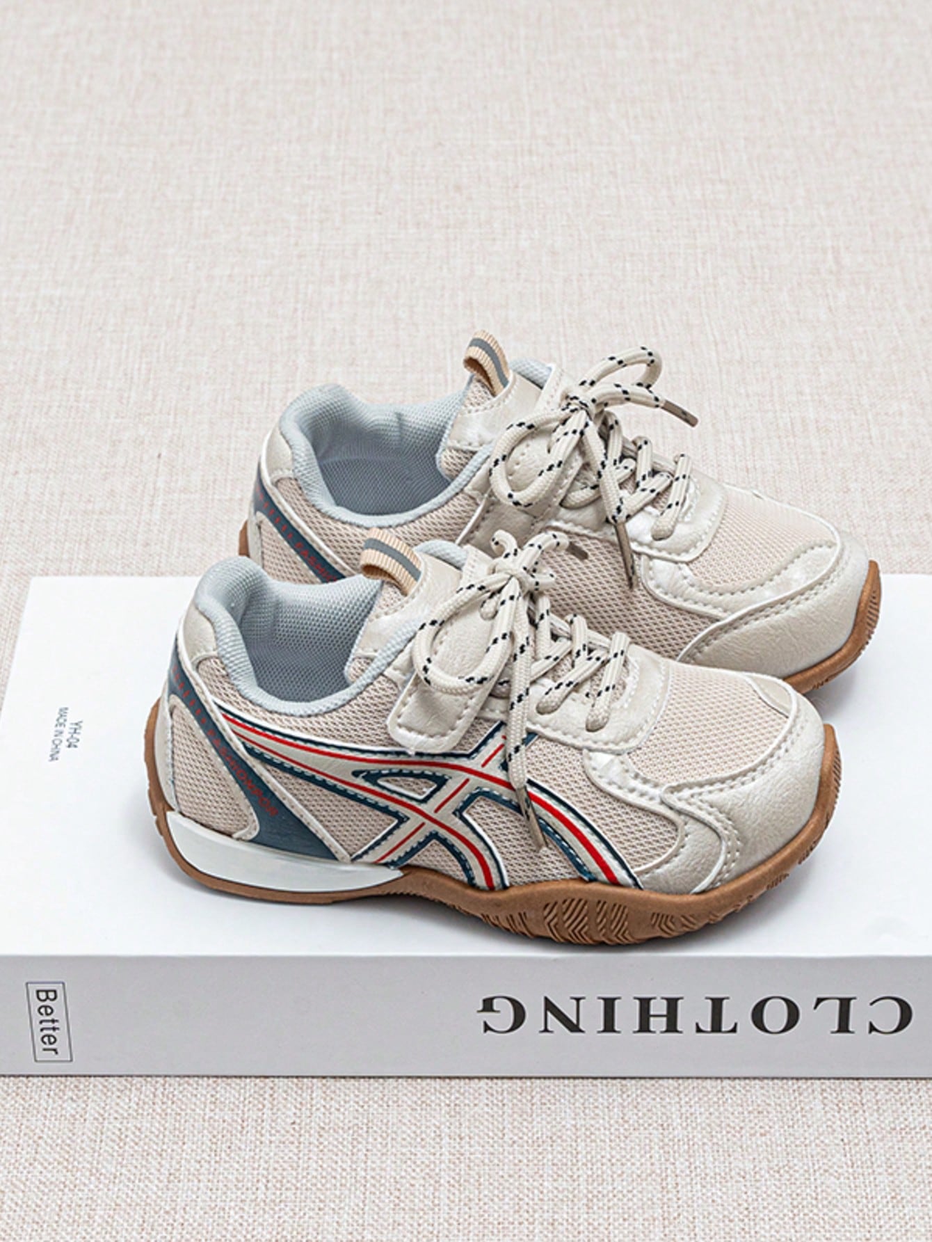 Children's Casual Vintage Flat Shoes, Breathable Mesh Soft Sole Non-Stuffy Versatile Baby Walking Shoes