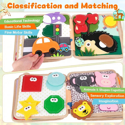 Children's Early Childhood Education Puzzle Learning Baby Toy Bag Felt Learning Board, Busy Board, Busy Book, Cloth Book, Travel Toys, Holiday Gifts.