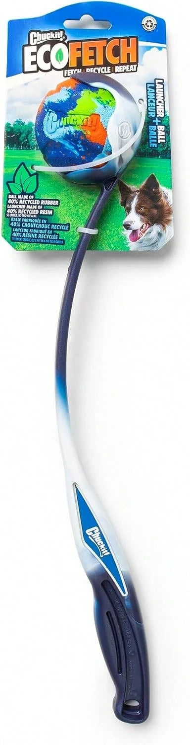 Chuckit! EcoFetch Dog Ball Launcher- 18" With Medium (2.5") Dog Fetch Ball Thrower, For Dogs 20-60 Pounds, Made In USA