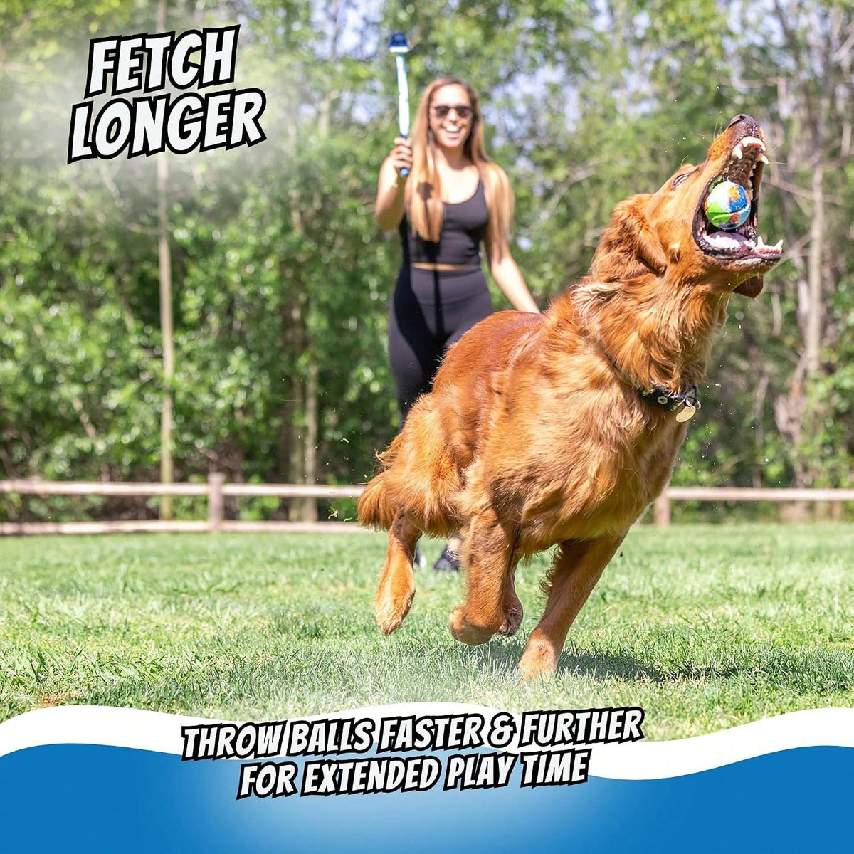 Chuckit! EcoFetch Dog Ball Launcher- 18" With Medium (2.5") Dog Fetch Ball Thrower, For Dogs 20-60 Pounds, Made In USA