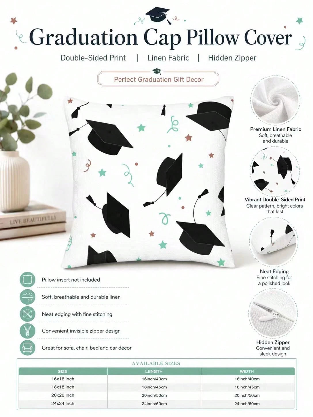 CKnight Green Velvet Ikat Pillow Cover, Leaf Patterned Cushion (20x20)