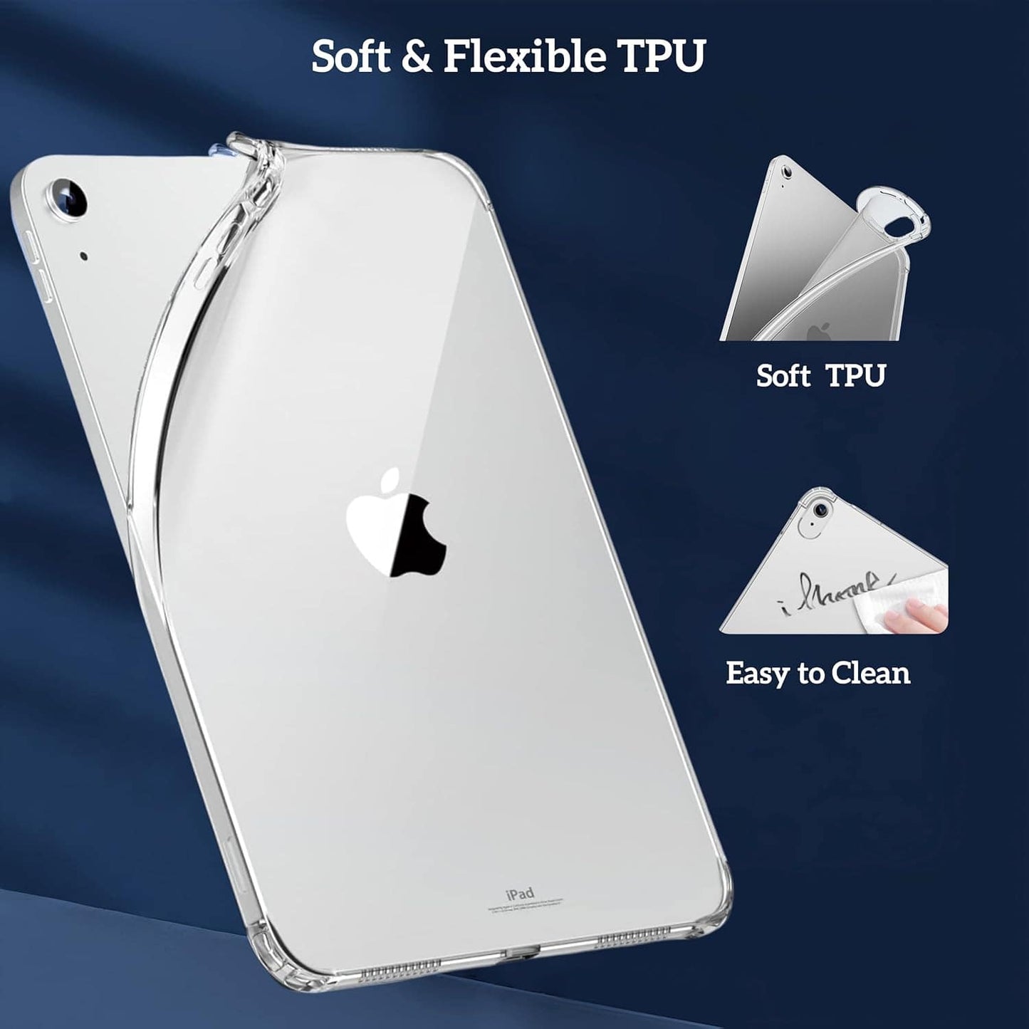 Clear Case For IPad (A16) 11th Generation 2025 11-Inch/10th Generation 2022 10.9 Inch, Lightweight Soft TPU, Anti-Scratch Ultra Slim Protective Tablet Cover, Shockproof Impact Resistant, Clear