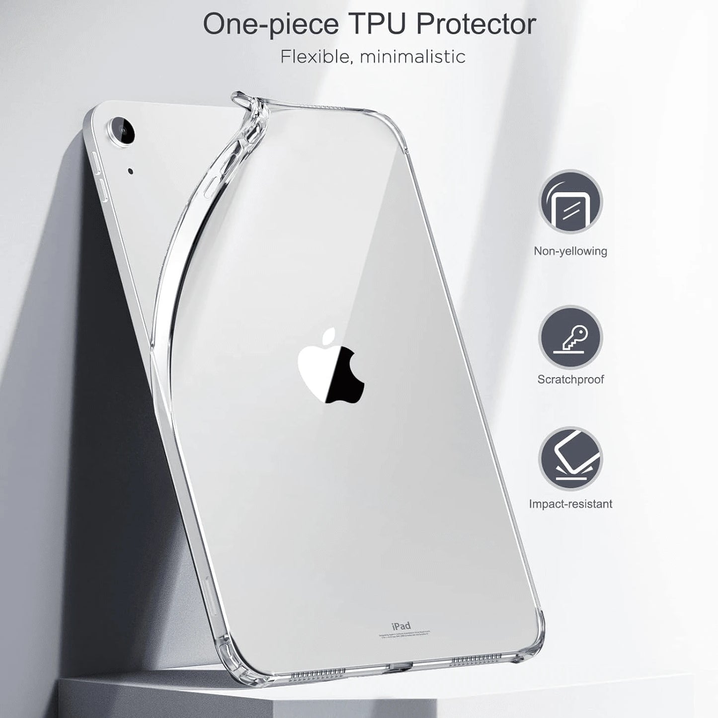 Clear Case For IPad (A16) 11th Generation 2025 11-Inch/10th Generation 2022 10.9 Inch, Lightweight Soft TPU, Anti-Scratch Ultra Slim Protective Tablet Cover, Shockproof Impact Resistant, Clear