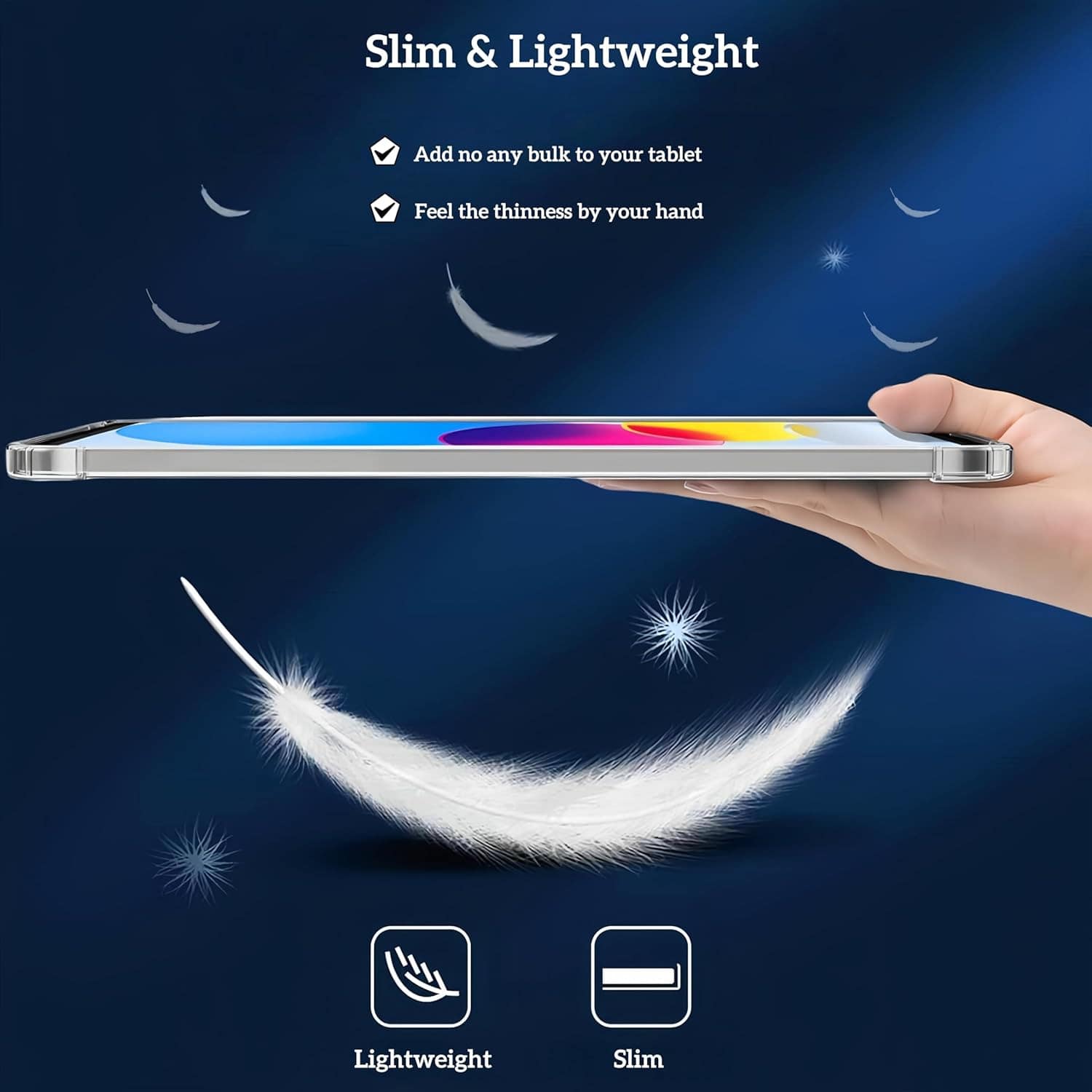 Clear Case For IPad (A16) 11th Generation 2025 11-Inch/10th Generation 2022 10.9 Inch, Lightweight Soft TPU, Anti-Scratch Ultra Slim Protective Tablet Cover, Shockproof Impact Resistant, Clear