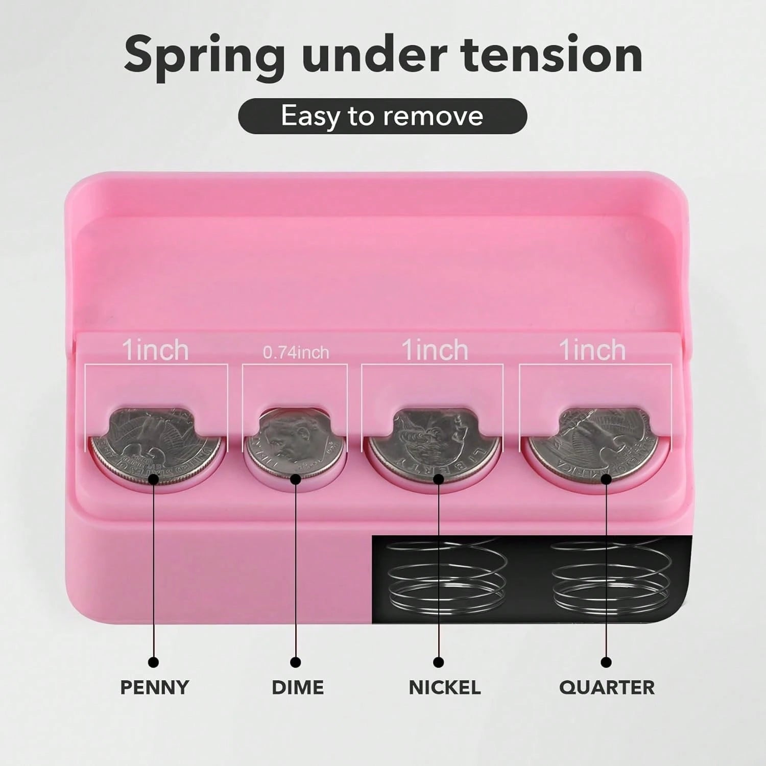Coin Holder Car, Coin Change Organizer Compatible With Coins Of Different Sizes,-Mounted Holder Suitable Most, Trucks