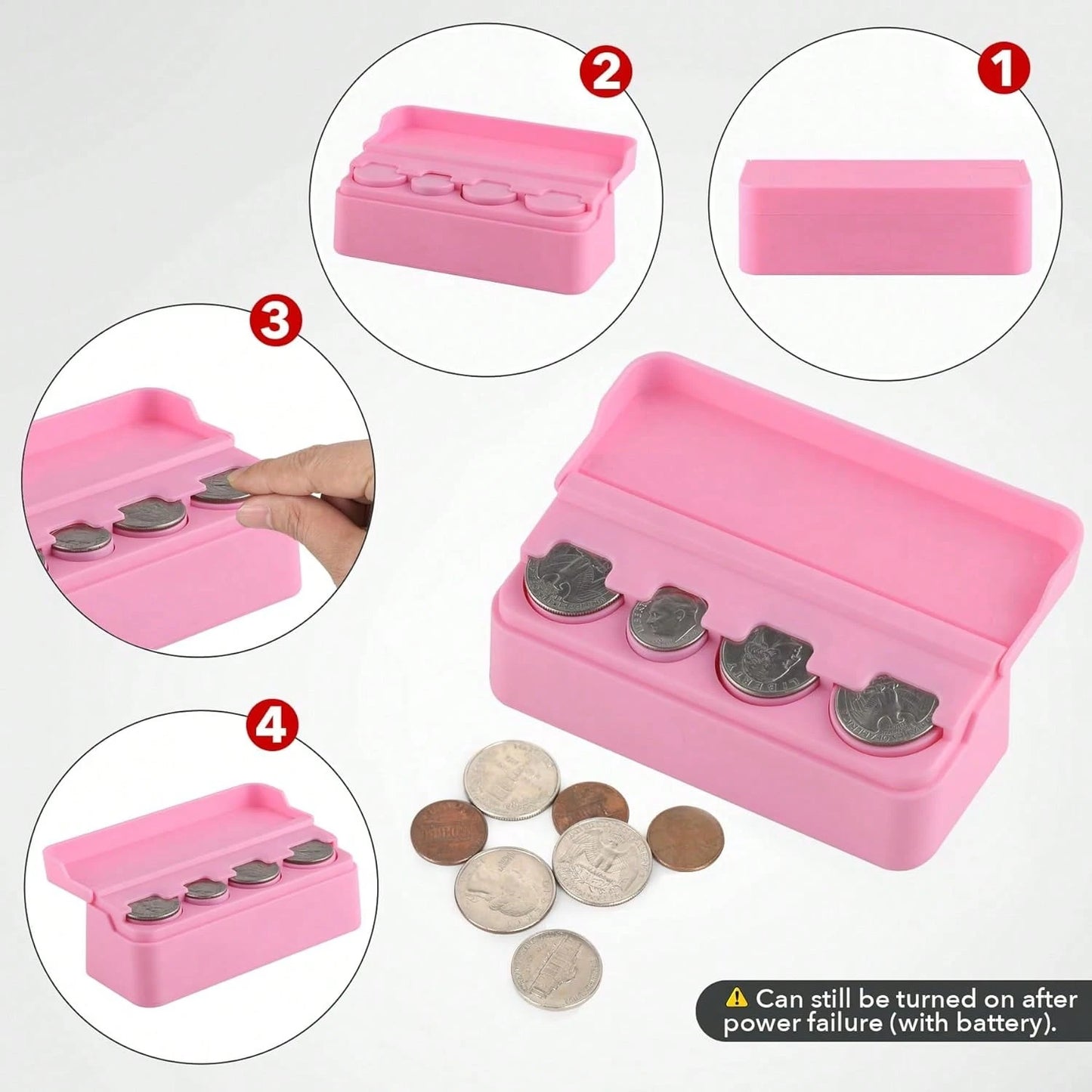 Coin Holder Car, Coin Change Organizer Compatible With Coins Of Different Sizes,-Mounted Holder Suitable Most, Trucks