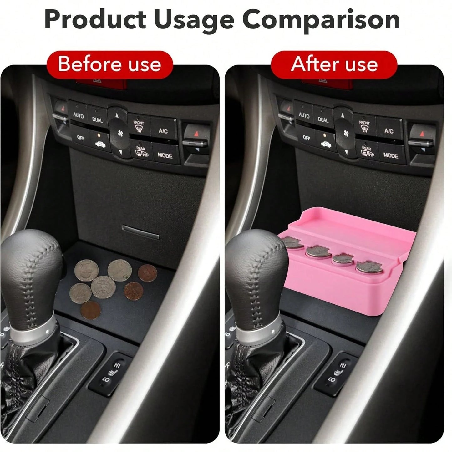 Coin Holder Car, Coin Change Organizer Compatible With Coins Of Different Sizes,-Mounted Holder Suitable Most, Trucks
