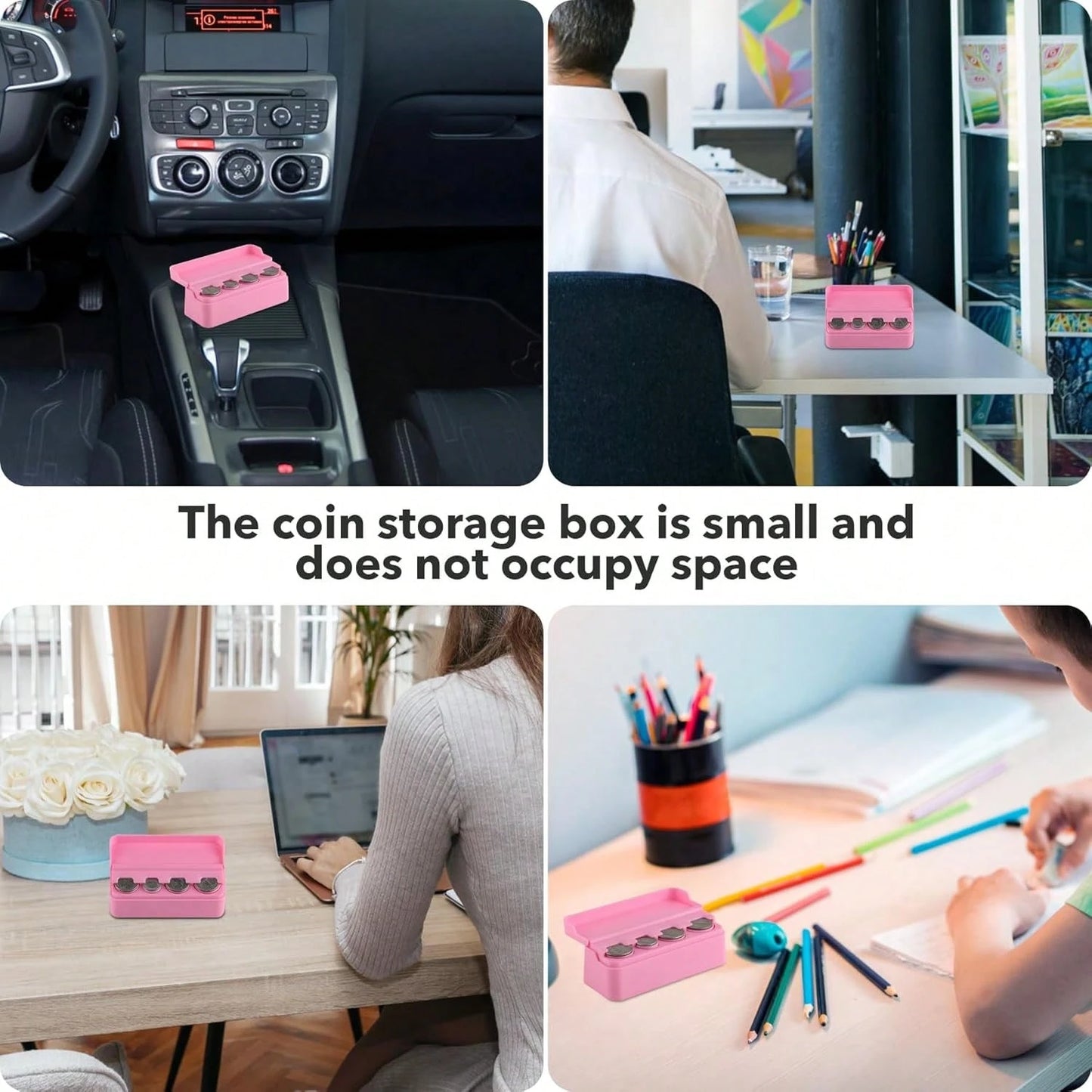 Coin Holder Car, Coin Change Organizer Compatible With Coins Of Different Sizes,-Mounted Holder Suitable Most, Trucks