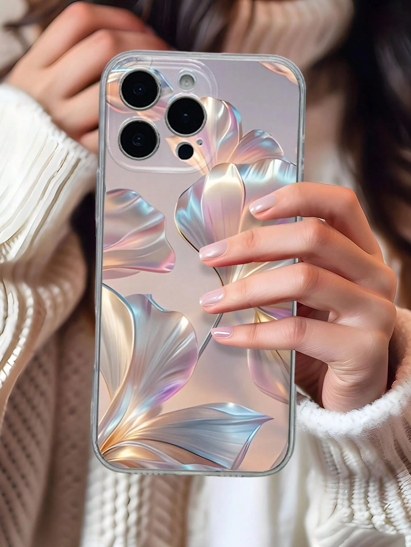 Colorful Gloss Pattern Clear Phone Case HD Printing Mobile Phone Protective Shell Anti-Drop Wear-Resistant Compatible With Iphone 11 12 13 14 15 16 Pro Max Smart Phone Shell Boys And Girls Must-Have P