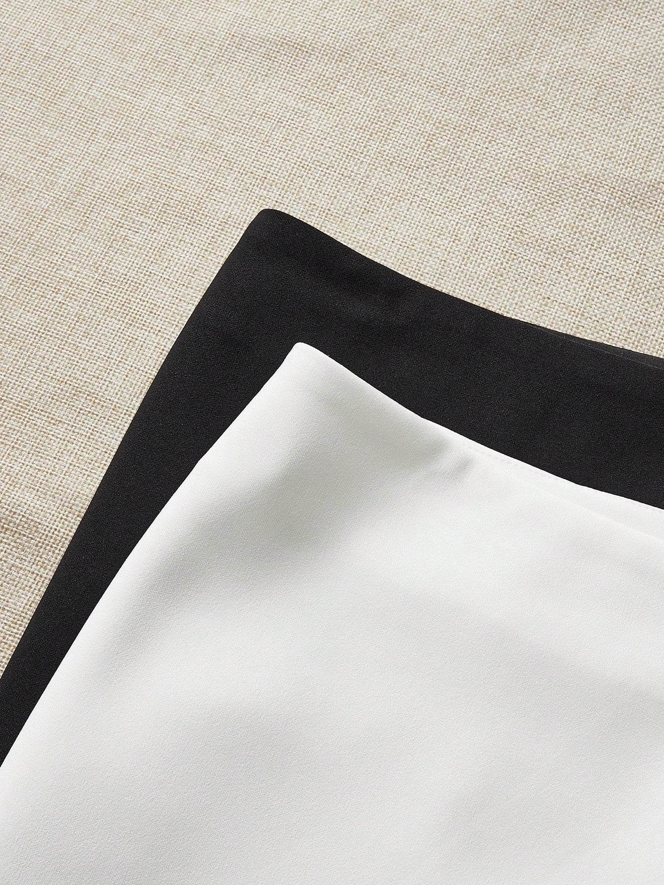 Comfortcana Two-Piece Set Mini Skirt, Minimalist Basic Classy, Fashion, Casual, Solid Color Everyday Party Work Black White Autumn