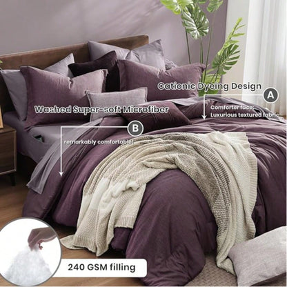 Comforter Set- 7 Pieces Bed In A Bag Queen Bedding Sets With Comforter, Sheets, Pillowcases & Shams, Reversible Bedding Comforters Sets