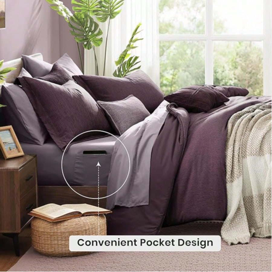 Comforter Set- 7 Pieces Bed In A Bag Queen Bedding Sets With Comforter, Sheets, Pillowcases & Shams, Reversible Bedding Comforters Sets