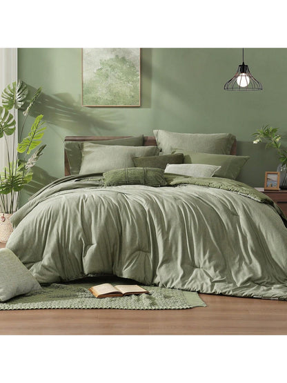 Comforter Set- 7 Pieces Bed In A Bag Queen Bedding Sets With Comforter, Sheets, Pillowcases & Shams, Reversible Bedding Comforters Sets