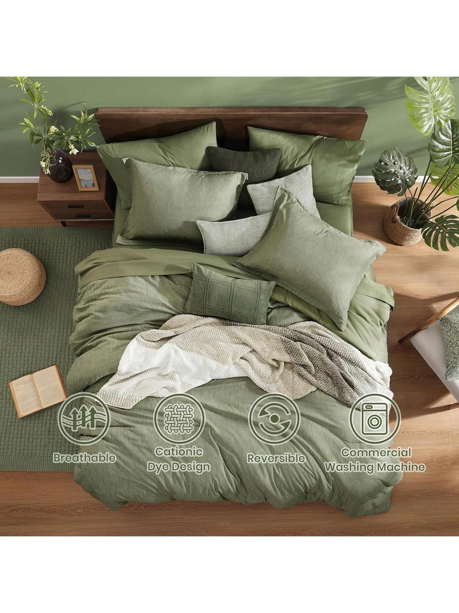 Comforter Set- 7 Pieces Bed In A Bag Queen Bedding Sets With Comforter, Sheets, Pillowcases & Shams, Reversible Bedding Comforters Sets
