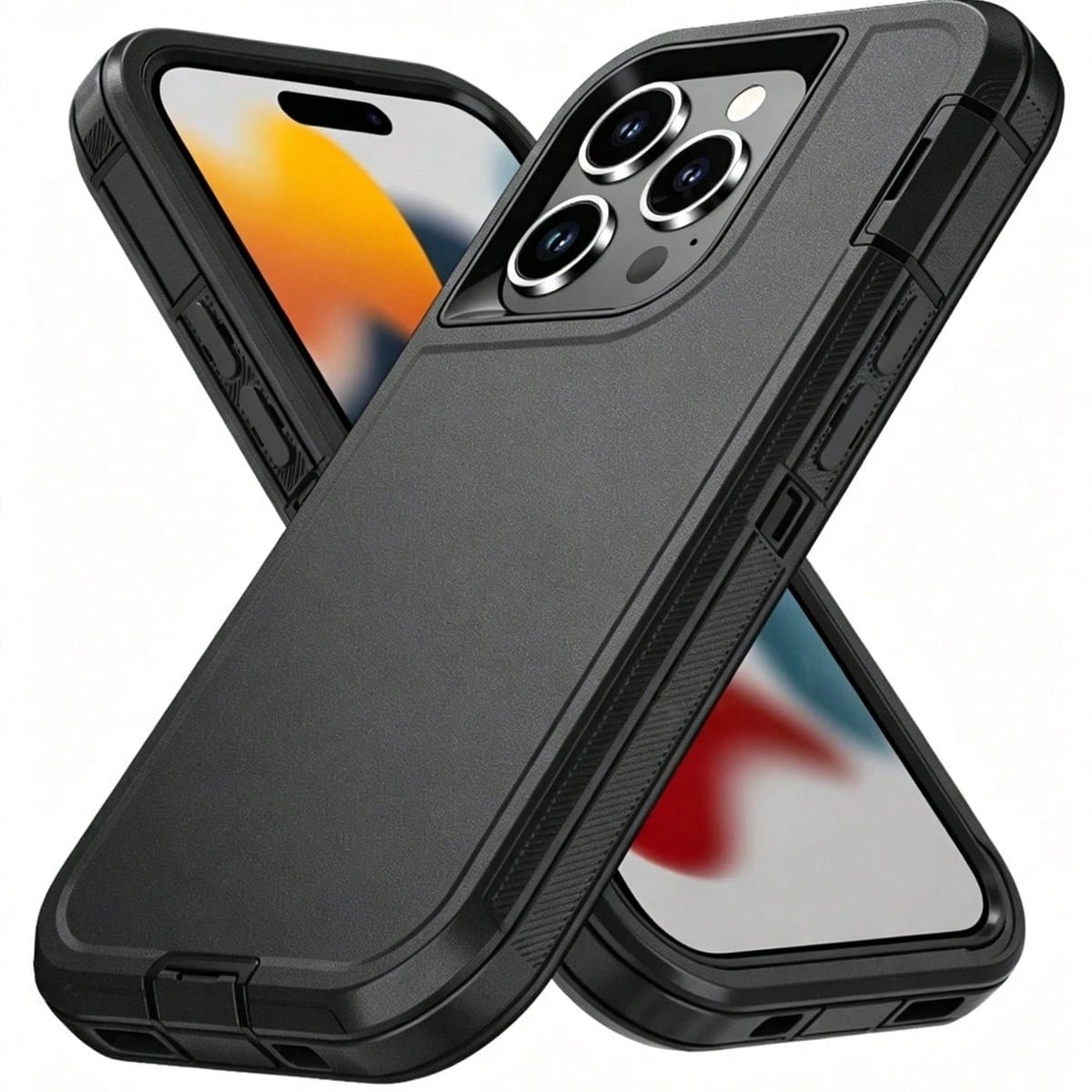 Compatible With IPhone Phone Case (Multi-Layer Protection) [Shockproof] [Drop-Proof] [Anti-Slip], 3-In-1 Heavy Duty Protective Phone Case