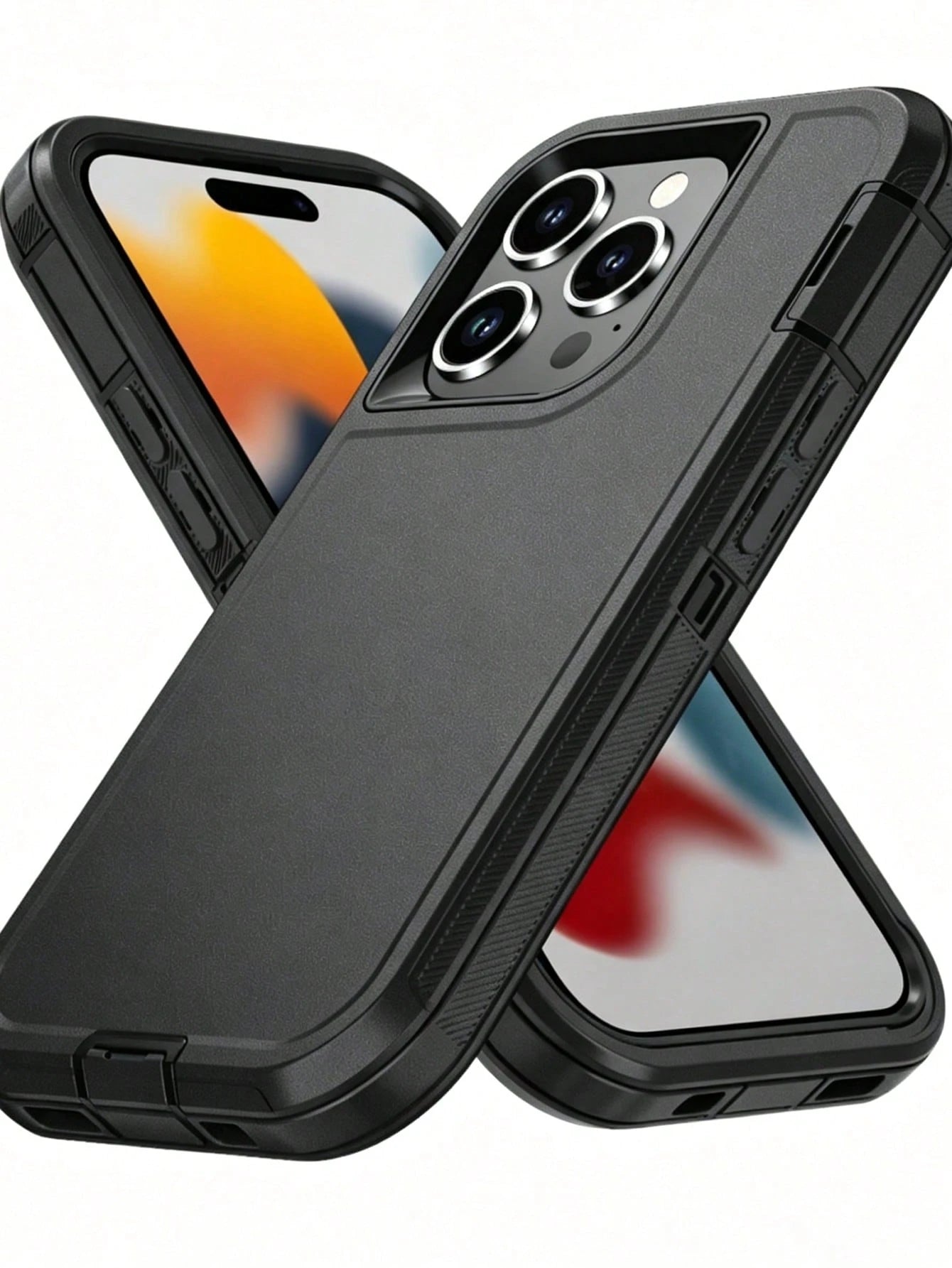 Compatible With IPhone Phone Case (Multi-Layer Protection) [Shockproof] [Drop-Proof] [Anti-Slip], 3-In-1 Heavy Duty Protective Phone Case
