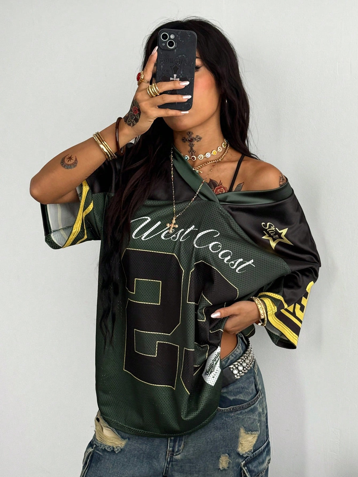 Coolane Women's Spring Summer Festival Going Out Everyday Daytime Weekend Vintage Streetwear Y2K Number Pattern Graphics Baseball Jersey Dark Green T-Shirt