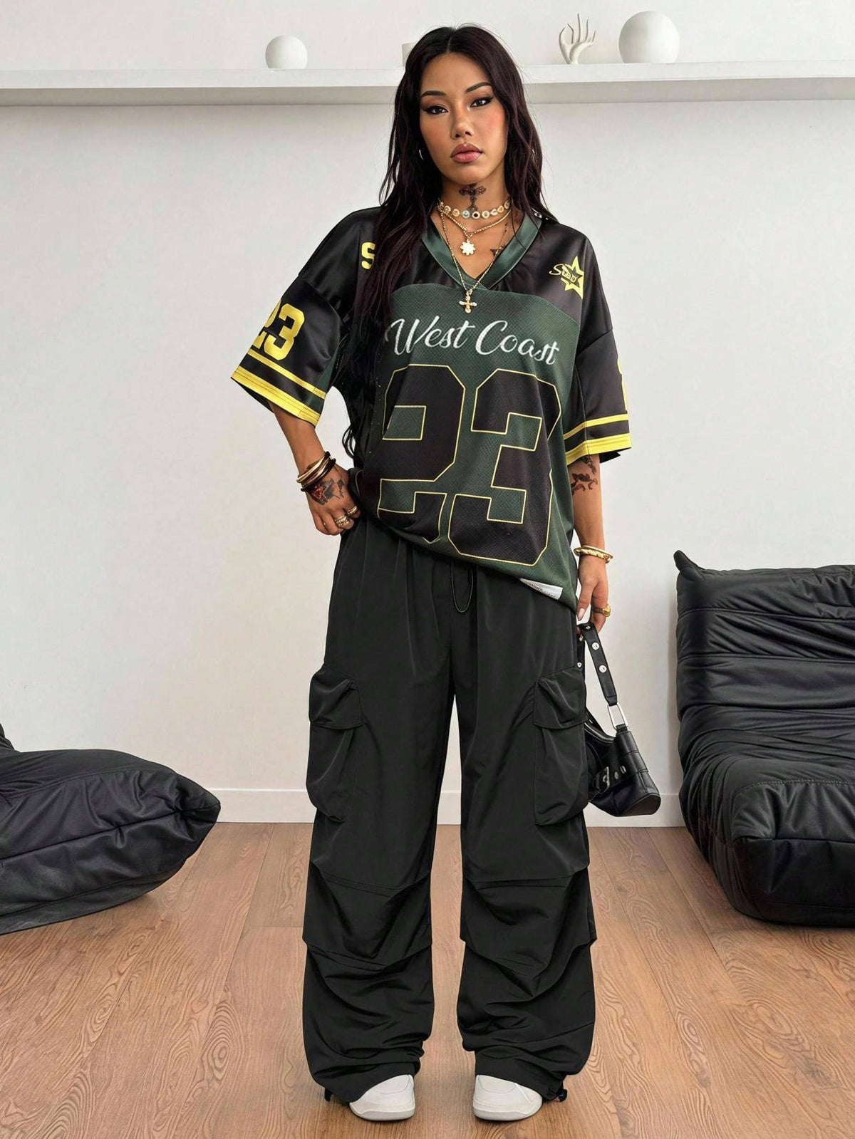 Coolane Women's Spring Summer Festival Going Out Everyday Daytime Weekend Vintage Streetwear Y2K Number Pattern Graphics Baseball Jersey Dark Green T-Shirt