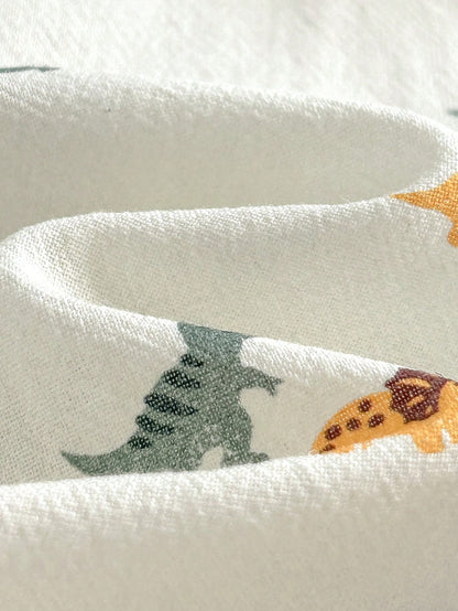 Cozy Pixies 2pcs Baby Boy Cartoon Dinosaur Animal Print Shirt And Elastic Waist Shorts Set,Soft Summer Color Palette,Summer,Casual,Cute,Beach Vacation Outfits