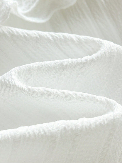 Cozy Pixies Baby Girl Cute Fashion White Long Sleeve Peter Pan Collar Lace Trim Flared Sleeve Blouse, Autumn/Winter Clothing, White Shirt To Match With Skirts