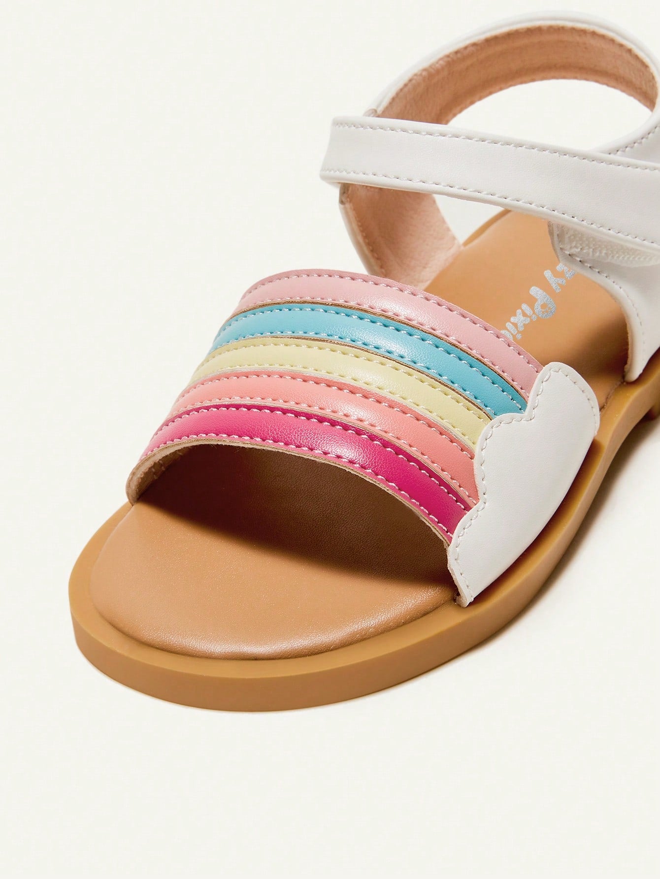 Cozy Pixies Fashion Unisex Rainbow Color Comfortable Flat Sandals For Baby Girls In Summer