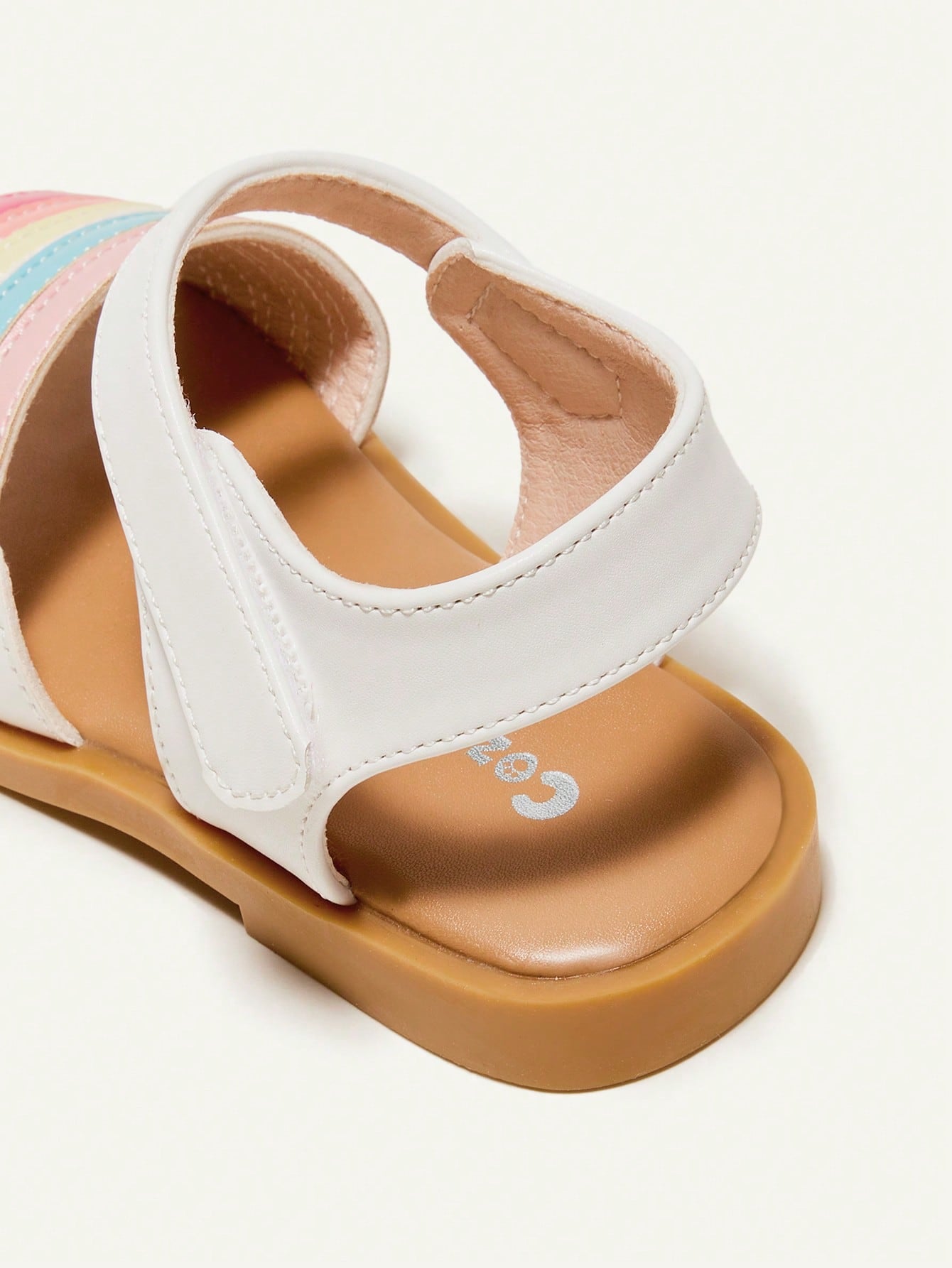 Cozy Pixies Fashion Unisex Rainbow Color Comfortable Flat Sandals For Baby Girls In Summer