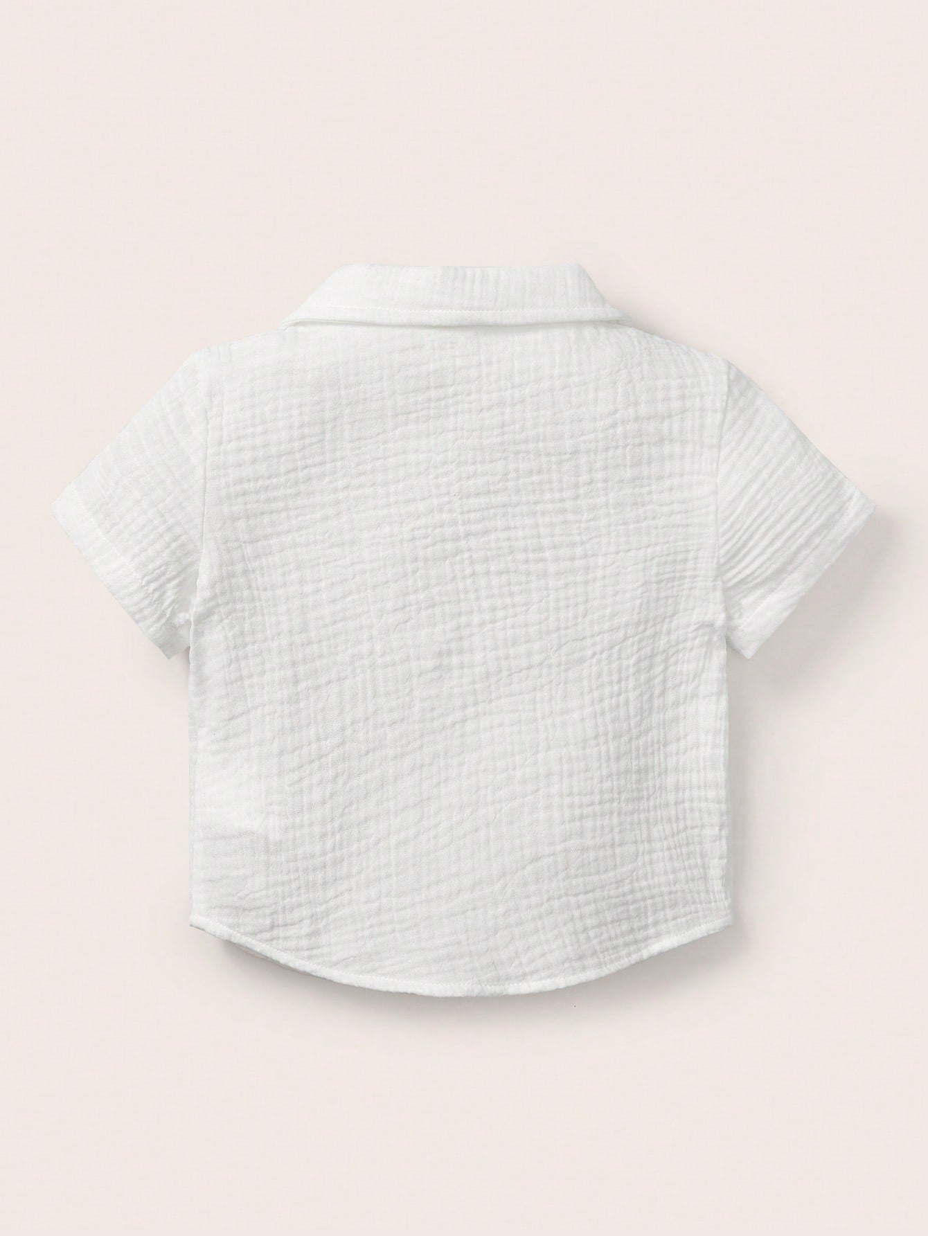 Cozy Pixies Solid Color Set For Spring/Summer Baby Boy Pocket Patchwork Shirt & Shorts