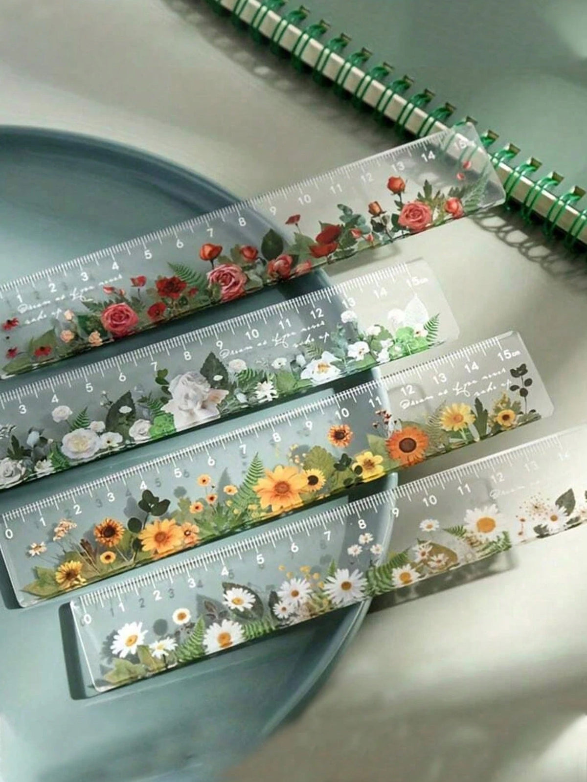 Creative And Minimalist Style Plant And Flower Themed Student Stationery Ruler For Drawing And Sketching Back To School,Rulers