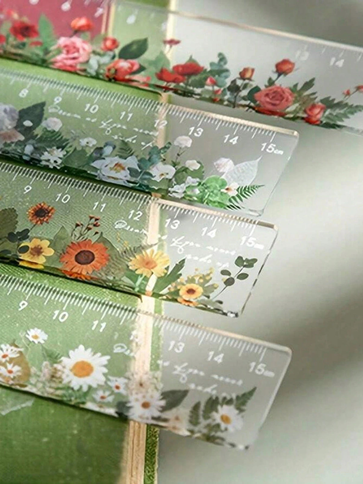 Creative And Minimalist Style Plant And Flower Themed Student Stationery Ruler For Drawing And Sketching Back To School,Rulers