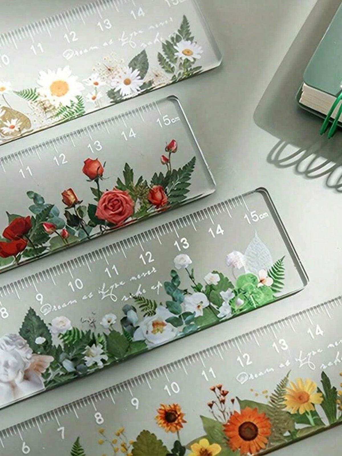 Creative And Minimalist Style Plant And Flower Themed Student Stationery Ruler For Drawing And Sketching Back To School,Rulers